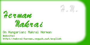 herman makrai business card